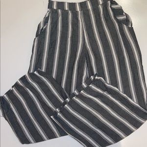 XS Grey/White Striped Matching Set (shirt + top)